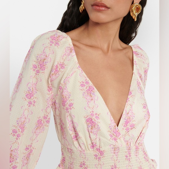 LOVESHACKFANCY Firefly floral cotton midi dress Size xs - Picture 2 of 11